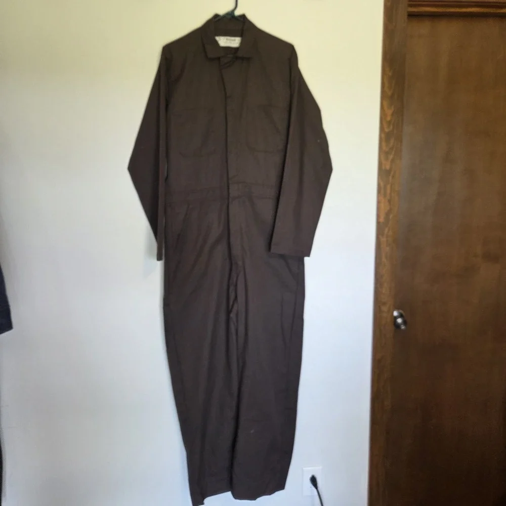 Aramark Wearguard Navy Blue Heavyweight Work Coveralls 42L Long Mens Lg Tall LT - Picture 1 of 6